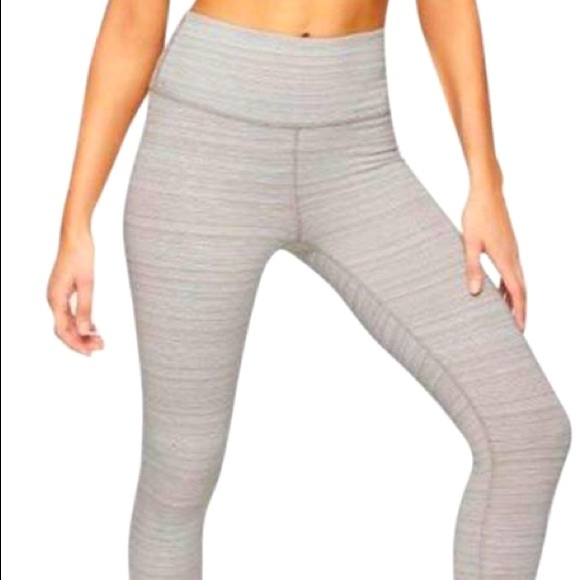 Athleta High Rise Jacquard Chaturanga 7/8 Tights Quail size S - Picture 2 of 10